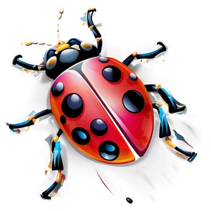 Colorful Ladybug Design PNG 97