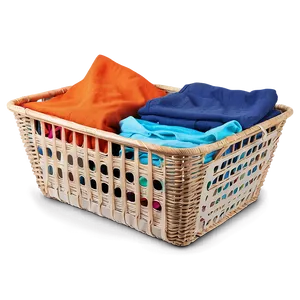Colorful Laundry Basket For College PNG Tvf