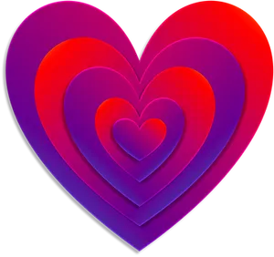 Colorful Layered Hearts