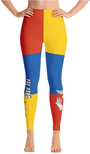 Colorful Leggings Product Showcase PNG image