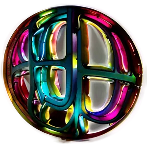 Colorful Lets Glow Crazy Decor PNG Dad