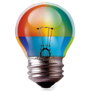 Colorful Light Bulb PNG Ukr43