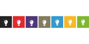 Colorful Lightbulb Ideas Concept PNG image