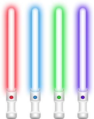 Colorful Lightsabers Array PNG image