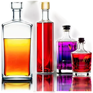 Colorful Liqueur Bottle PNG Erx87 PNG
