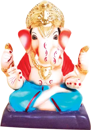 Colorful Lord Ganesh Statue PNG image