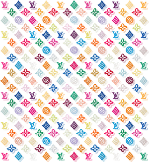 Colorful Louis Vuitton Pattern PNG image