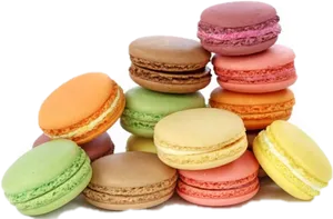 Colorful Macaron Collection PNG image