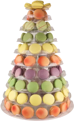 Colorful Macaron Tower Display.png PNG image