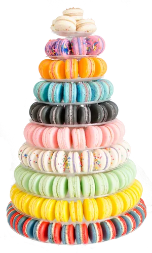 Colorful Macaron Tower PNG image
