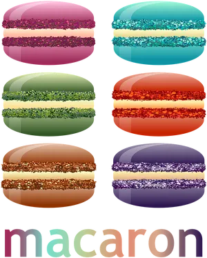 Colorful Macarons Collection PNG image