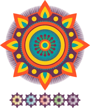 Colorful Mandala Design PNG image