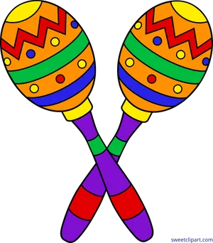 Colorful_ Maracas_ Clipart PNG image