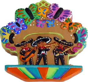 Colorful_ Mariachi_ Cookie_ Art PNG