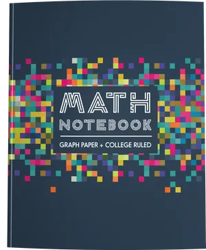 Colorful Math Notebook Cover PNG
