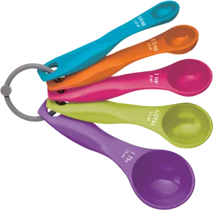 Colorful Measuring Spoons Set PNG