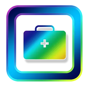 Colorful Medical Briefcase Icon