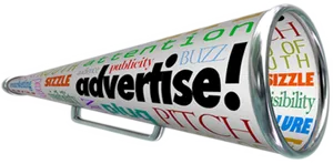 Colorful Megaphone Advertising Concepts