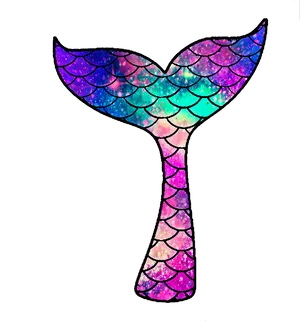 Colorful Mermaid Tail Clipart PNG