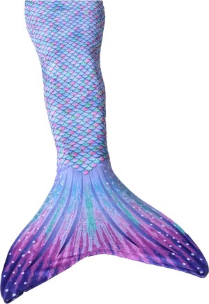 Colorful Mermaid Tail Costume Fabric PNG image