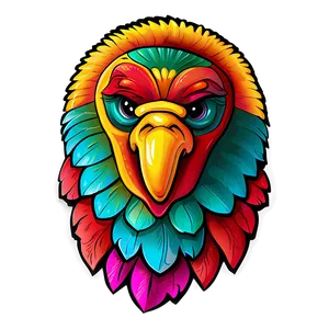 Colorful Mexican Eagle Artwork Png Wgp9 PNG image