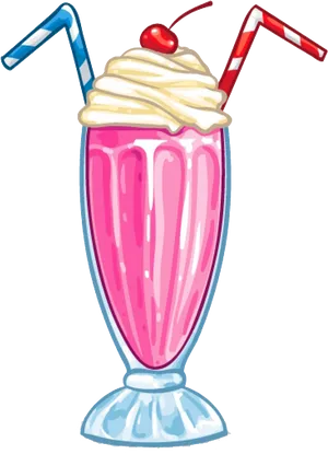 Colorful Milkshake Clipart PNG image