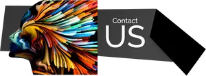 Colorful Mind Contact Us Banner PNG image