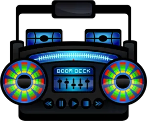 Colorful Modern Boombox PNG image