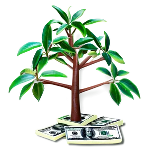 Colorful Money Tree PNG 06272024