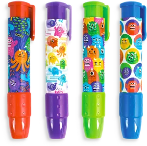 Colorful Monster Themed Erasers
