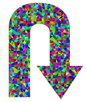 Colorful Mosaic Arrow PNG image