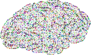 Colorful Mosaic Brain Clipart PNG image