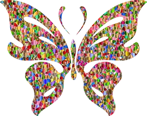 Colorful Mosaic Butterfly