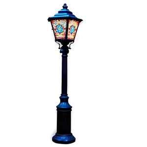 Colorful Mosaic Light Post PNG Mod PNG