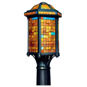 Colorful Mosaic Light Post PNG Taj40 PNG