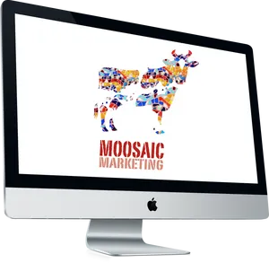 Colorful Mosaic Marketingi Mac Display PNG image