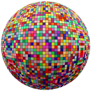 Colorful Mosaic Sphere PNG image