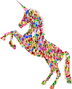 Colorful Mosaic Unicorn