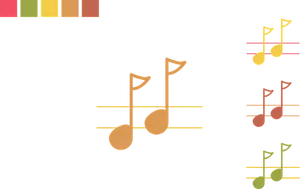 Colorful Music Notes Background