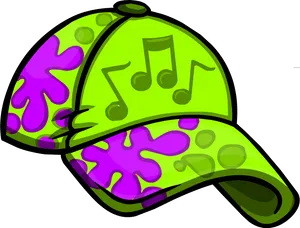 Colorful Musical Note Cap Vector PNG