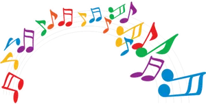 Colorful_ Musical_ Notes_ Arc PNG image