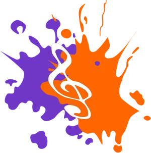 Colorful Musical Splash Graphic PNG image