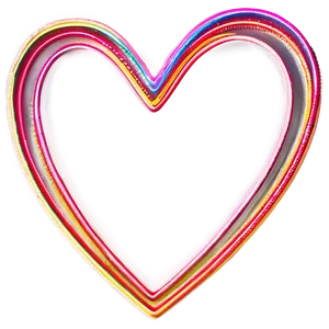 Colorful Neon Heart Png Eyu PNG image