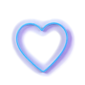 Colorful Neon Heart PNG Ool PNG