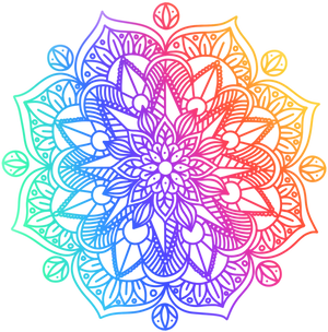 Colorful Neon Mandala Art