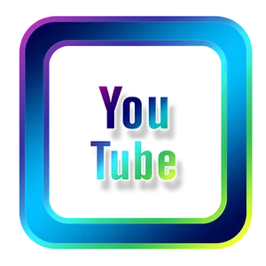 Colorful Neon You Tube Icon