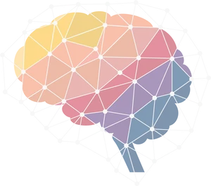 Colorful Neural Network Brain Clipart PNG image