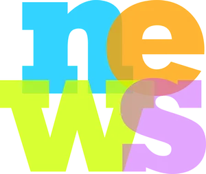 Colorful News Word Graphic PNG image