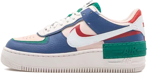 Colorful Nike Air Force Sneaker PNG image