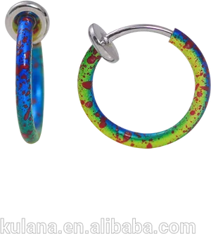 Colorful Nose Rings Unique Design PNG image